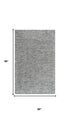5' X 8' Gray Charcoal And Black Wool Hand Tufted Area Rug