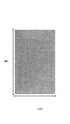8' X 10' Gray Charcoal And Black Wool Hand Tufted Area Rug
