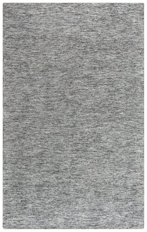 9' X 12' Gray Charcoal And Black Wool Hand Tufted Area Rug