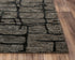 5' X 8' Charcoal Black And Gray Wool Abstract Hand Tufted Area Rug