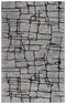 5' X 8' Gray Charcoal And Black Wool Abstract Hand Tufted Area Rug