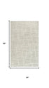 5' X 8' Ivory And Beige Wool Abstract Hand Tufted Area Rug