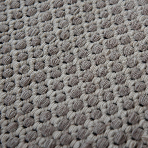 8' X 10' Beige Ivory And Black Geometric Hand Woven Area Rug With UV Protection