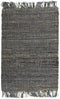 8' X 10' Gray And Brown Jute Hand Woven Area Rug