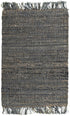 9' X 12' Gray And Brown Jute Hand Woven Area Rug