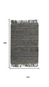 9' X 12' Gray And Brown Jute Hand Woven Area Rug