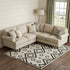 8' X 10' Beige And Black Jute Geometric Hand Woven Area Rug