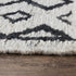 9' X 12' Beige And Black Jute Geometric Hand Woven Area Rug