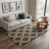 5' X 8' Charcoal And Gray Jute Trellis Hand Woven Area Rug