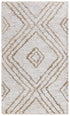 9' X 12' Beige And Natural Jute Geometric Hand Woven Area Rug