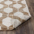 5' X 8' Natural And Ivory Jute Geometric Hand Woven Area Rug