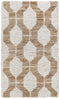 9' X 12' Natural And Ivory Jute Geometric Hand Woven Area Rug