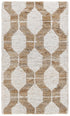 9' X 12' Natural And Ivory Jute Geometric Hand Woven Area Rug
