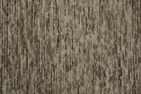 8' X 10' Brown And Beige Wool Hand Tufted Area Rug
