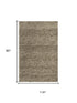 8' X 10' Brown And Beige Wool Hand Tufted Area Rug