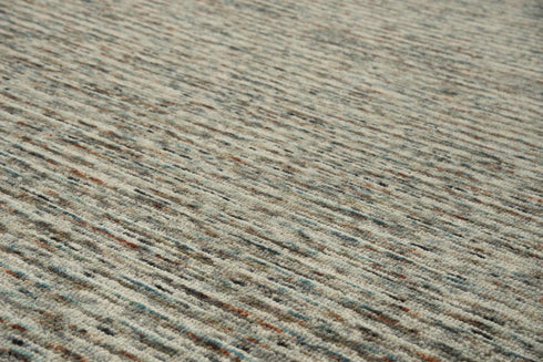 5' X 8' Gray Blue And Brown Wool Hand Tufted Area Rug