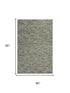 5' X 8' Gray Blue And Brown Wool Hand Tufted Area Rug