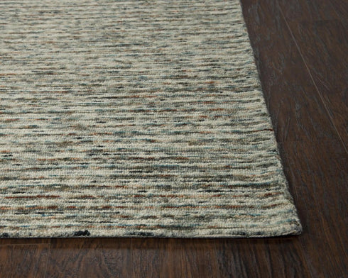 8' X 10' Gray Blue And Brown Wool Hand Tufted Area Rug