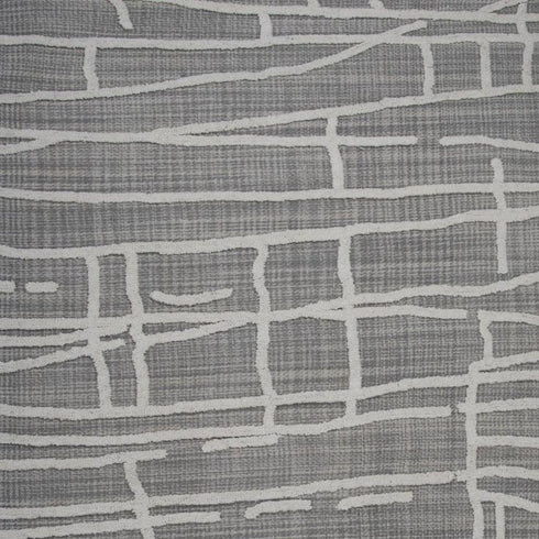 8' X 10' Gray And Ivory Wool Abstract Hand Tufted Area Rug
