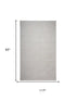 8' X 10' Ivory And Natural Wool Abstract Hand Tufted Area Rug