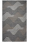 8' X 10' Gray Brown And Ivory Wool Geometric Hand Tufted Area Rug