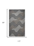 8' X 10' Gray Brown And Ivory Wool Geometric Hand Tufted Area Rug