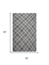 5' X 8' Gray And Ivory Wool Geometric Hand Tufted Area Rug