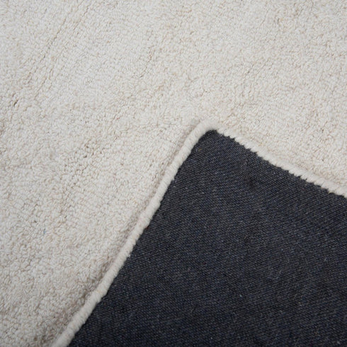 5' X 8' Ivory And Natural Wool Geometric Hand Tufted Area Rug