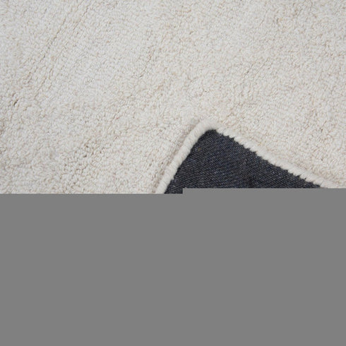 8' X 10' Ivory And Natural Wool Geometric Hand Tufted Area Rug