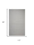 8' X 10' Ivory And Natural Wool Geometric Hand Tufted Area Rug