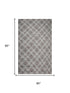 5' X 8' Tan And Ivory Wool Geometric Hand Tufted Area Rug