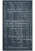 5' X 8' Blue And Ivory Wool Abstract Hand Tufted Area Rug