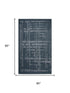 5' X 8' Blue And Ivory Wool Abstract Hand Tufted Area Rug