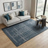 5' X 8' Blue And Ivory Wool Abstract Hand Tufted Area Rug