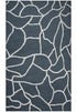 5' X 8' Blue And Ivory Wool Abstract Hand Tufted Area Rug