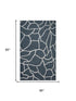 5' X 8' Blue And Ivory Wool Abstract Hand Tufted Area Rug
