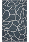 8' X 10' Blue And Ivory Wool Abstract Hand Tufted Area Rug
