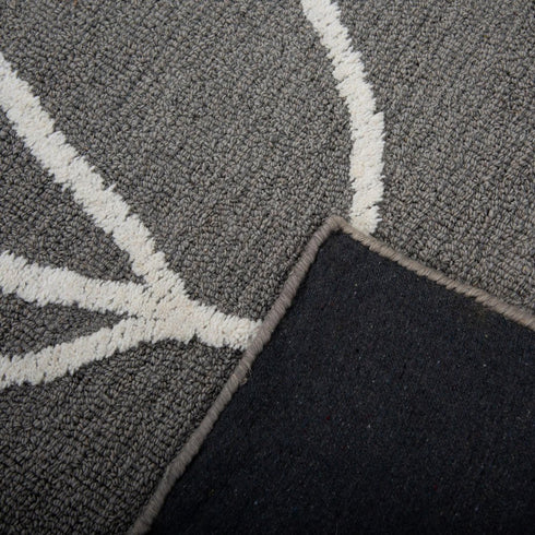 8' X 10' Gray And Ivory Wool Abstract Hand Tufted Area Rug