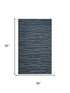 5' X 8' Blue Brown And Ivory Wool Striped Hand Tufted Area Rug
