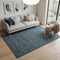 5' X 8' Blue Brown And Ivory Wool Striped Hand Tufted Area Rug