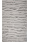 8' X 10' Ivory Black And Gray Wool Striped Hand Tufted Area Rug