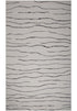 8' X 10' Ivory Black And Gray Wool Striped Hand Tufted Area Rug