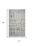 8' X 10' Ivory Dark Brown And Brown Wool Abstract Hand Tufted Area Rug