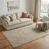 5' X 8' Brown Ivory And White Wool Geometric Hand Tufted Area Rug