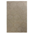 9' X 12' Brown Ivory And White Wool Geometric Hand Tufted Area Rug