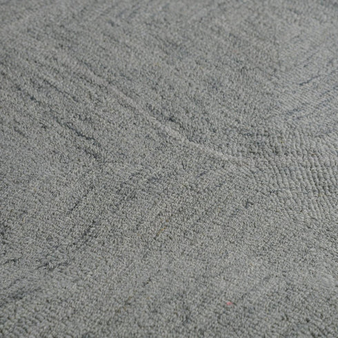 8' X 10' Gray And White Wool Geometric Hand Tufted Area Rug