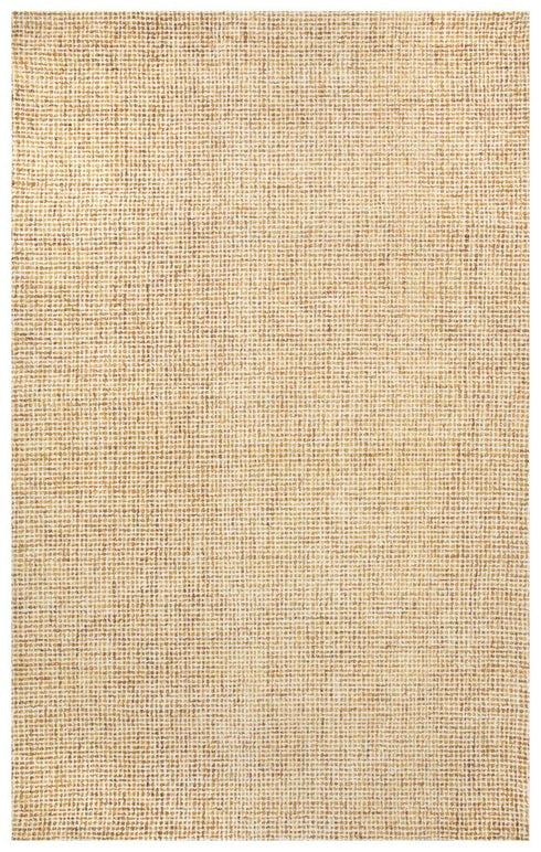 9' X 12' Orange And Ivory Wool Hand Tufted Area Rug