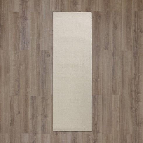 8' Ivory And White Wool Hand Tufted Area Rug