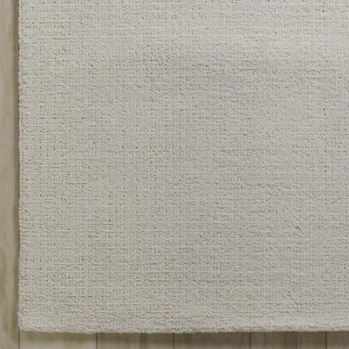 8' Ivory And White Wool Hand Tufted Area Rug