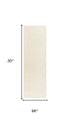 8' Ivory And White Wool Hand Tufted Area Rug